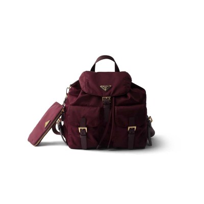 PRADA MEDIUM RE-NYLON BACKPACK WITH POUCH 1BZ811 (32*30*15cm) 